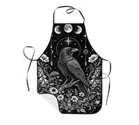 Grembiule da Ristorante Flower Star Moon Night Grembiuli 52x72cm Bar | Unisex Grembiule Uomo Multiuso Grembiuli da Cuoco per BBQ Uomo