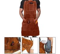 Grembiule da Saldatura Grado Professionale 6 Tasche Protezione Completa Corpo Pe