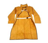 Grembiule da Saldatura, Grembiule da saldatura da 120 cm, ignifugo, a maniche lunghe, for saldatore, indumento protettivo, in crosta di cuoio, resistente al fuoco