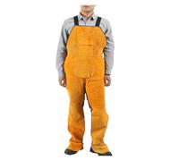 Grembiule da saldatura in pelle di mucca resistente con isolamento termico al fuoco for indumenti protettivi for saldatori, pettorina antiscintilla(Yellow)