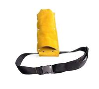 Grembiule da saldatura, in pelle, resistente al fuoco, con borsa per attrezzi e porta elettrodi, contenitore ignifugo per saldatura