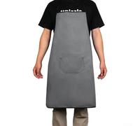 Grembiule da saldatura resistente al calore ignifugo grembiule da lavoro con tasca per officina grembiule barbecue 80 x 100 cm (grigio)