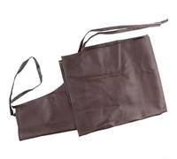 Grembiule da saldatura, resistente e impermeabile, in pelle, resistente al fuoco, con tasche, per uomini e donne, regolabile, 100 x 65 cm