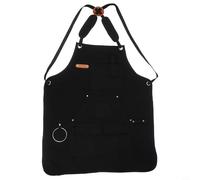 Grembiule da saldatura, resistente, per uomini e donne, in tela spessa, con tasche multiple, cinghia posteriore incrociata regolabile, dispositivo di saldatura anti inquinamento (C)