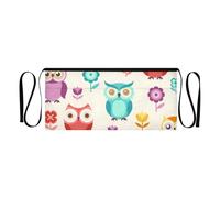 Grembiule da uomo e donna, motivo gufo carino beige con 3 tasche, design impermeabile, bel gufo beige (2), taglia unica, Bella Gufo Beige (2), taglia unica