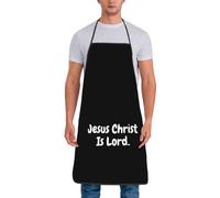 Grembiule Da Uomo Jesus Is Lord Regolabile Grembiule Da Cucina Impermeabile Lavoro Grembiuli Per Ristorante Donna Cottura 52X72Cm