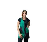 grembiule, davantino donna, vari colori, per barista, bar, pub, hotel, albergo, cameriera, centri sanitari e servizi, Made in Italy (nero e verde, Los Angeles)