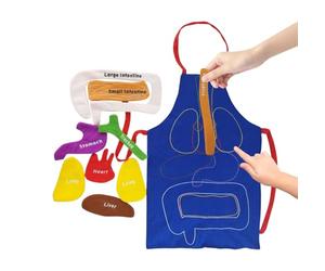 Grembiule del corpo umano - Gilet per 3D | Strumento realistico per l'apprendimento precoce, sussidio interattivo studio delle scienze, gilet sensoriale per la consapevolezza 'anatomia