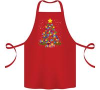 Grembiule Di Cotone 100% Biologico Per L'Autismo Natale Consapevolezza Autistica