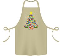 Grembiule Di Cotone 100% Biologico Per L'Autismo Natale Consapevolezza Autistica