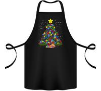 Grembiule Di Cotone 100% Biologico Per L'Autismo Natale Consapevolezza Autistica