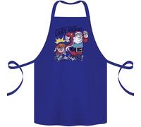 Grembiule Di Cotone Natalizio Con Santa E La Lista Dei Cattivi 100% Biologico