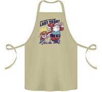 Grembiule Di Cotone Natalizio Con Santa E La Lista Dei Cattivi 100% Biologico