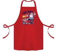 Grembiule Di Cotone Natalizio Con Santa E La Lista Dei Cattivi 100% Biologico