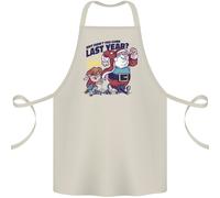 Grembiule Di Cotone Natalizio Con Santa E La Lista Dei Cattivi 100% Biologico