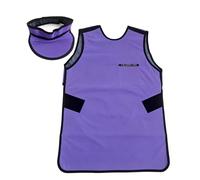Grembiule di Piombo Grembiule di piombo per raggi X con collare di protezione tiroidea, camice di piombo da 0,5 MMPB unisex per cliniche ospedaliere di medici radiografi, morbido e confortevole(Large)
