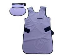 Grembiule di Piombo Grembiule In Piombo Viola Da 0,5 Mmpb Per Raggi X, Grembiule Di Protezione Per Laboratorio Odontotecnico, Abbigliamento In Piombo Con Collare Di Protezione Per La Tiroide(Medium)