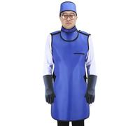 Grembiule Di Piombo Unisex, Set Da 5 Pezzi, Con Cappuccio Di Piombo, Occhiali Di Piombo, Collare Tiroideo Di Piombo, Guanti Di Piombo, Per Schermo Anti-X(Blue/0.5mmPb,XL)