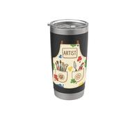 Grembiule divertente da pittore artistico Bicchiere termico in acciaio inox doppia parete