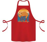 Grembiule Divertente In Cotone 100% Organico Con Bradipo Nope Non Oggi