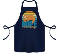 Grembiule Divertente In Cotone 100% Organico Con Bradipo Nope Non Oggi