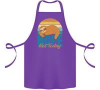 Grembiule Divertente In Cotone 100% Organico Con Bradipo Nope Non Oggi