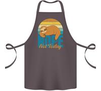 Grembiule Divertente In Cotone 100% Organico Con Bradipo Nope Non Oggi