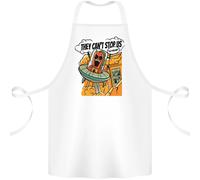 Grembiule Divertente Vegano UFO Alieno Vegetariano 100% Biologico