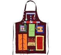 Grembiule Fidget per demenza, grembiule sensoriale, per anziani, terapia delle mani per stimolazione del cervello e rilassamento