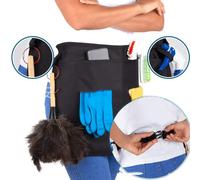 Grembiule Hairstylist Vita Regolabile con Cinque Tasche Portaoggetti Colore Nero