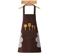 Grembiule impermeabile per chef casalinghi con asciugamani assorbenti integrati su entrambi i lati e ampi scomparti (G)