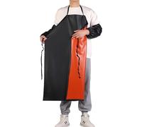 Grembiule impermeabile regolabile ad alta resistenza, industriale grembiule da lavoro in gomma PVC resistente all'olio fabbrica grembiule macellaio macellaio macellaio per uomini e donne, nero, 120 cm