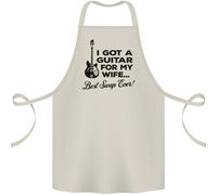 Grembiule In Cotone 100% Biologico Per Mia Moglie Miglior Scambio Mai Guitarista