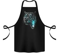 Grembiule In Cotone 100% Organico Con Tigre Divertente Fumante E Selvaggia