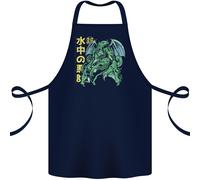 Grembiule In Cotone Cthulhu Kraken Giapponese 100% Biologico