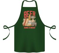 Grembiule In Cotone Divertente Per Cani Con Birra E Brat 100% Biologico