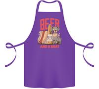 Grembiule In Cotone Divertente Per Cani Con Birra E Brat 100% Biologico