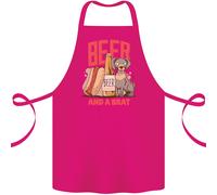 Grembiule In Cotone Divertente Per Cani Con Birra E Brat 100% Biologico