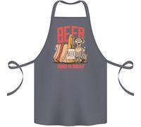 Grembiule In Cotone Divertente Per Cani Con Birra E Brat 100% Biologico