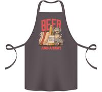 Grembiule In Cotone Divertente Per Cani Con Birra E Brat 100% Biologico