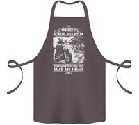 Grembiule In Cotone Per Biker Con Palloni E Barba 100% Biologico