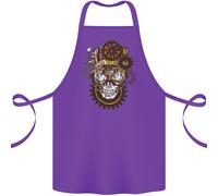 Grembiule In Cotone Steampunk Con Teschio 100% Biologico