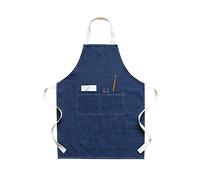 Grembiule in Denim per Uomini e Donne, camerieri, ristorazione, Scuola, caffè, Latte, tè, Negozio, Arte, Studenti, Abbigliamento da Lavoro (Blu)