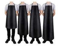 Grembiule in pelle PVC impermeabile antiolio isolamento termico indossare grembiuli for saldatura elettrica(XL)