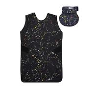 Grembiule In Piombo Morbido, Set Da 2 Pezzi, Camice In Piombo Nero Con Stampa Splash E Collare Tiroideo In Piombo, Per Radiologo(Black/0.35mmPb,M)