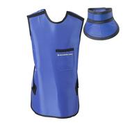 Grembiule In Piombo Per Bambini, Set Da 2 Pezzi, Con Robusto Collare Tiroideo In Piombo, Misura Regolabile(Blue 0.35mmPb)