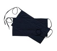 Grembiule in vita per cameriera in puro cotone Set di 2 cinghie regolabili di colore blu scuro Plain Masterchef Short Bistro Grembiuli professionali morbidi con 3 tasche grandi