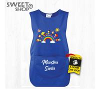 GREMBIULE MAESTRA PERSONALIZZATO SCUOLA MATERNA CAMICE IDEA REGALO MAESTRA NATAL