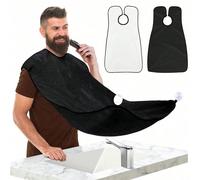 Grembiule/Mantello per la cura della barba per adulti con ventose - Facile da pulire, aderisce allo specchio; Essenziale per il taglio dei capelli/rasatura degli uomini, include 2 ventose, fornito con