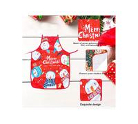 Grembiule natalizio compatibile con bavaglino regolabile da donna, grembiule da cucina, grembiule festivo compatibile con feste, decorazioni